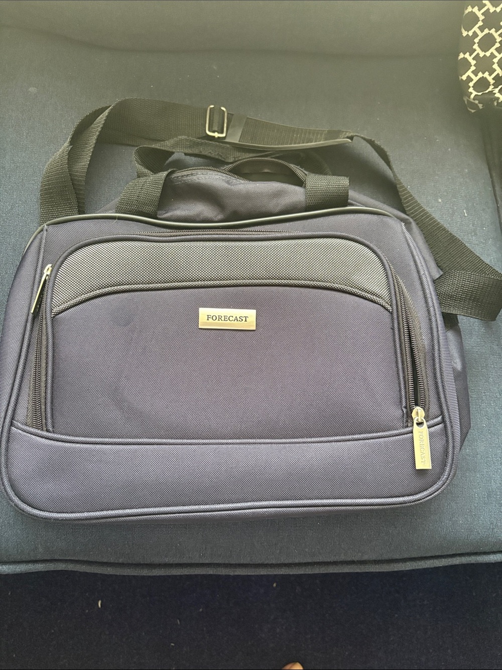 Forcast Men's Navy Blue Laptop Messenger Bag